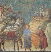 GIOTTO di Bondone St Francis Giving his Cloak to a Poor Man china oil painting reproduction